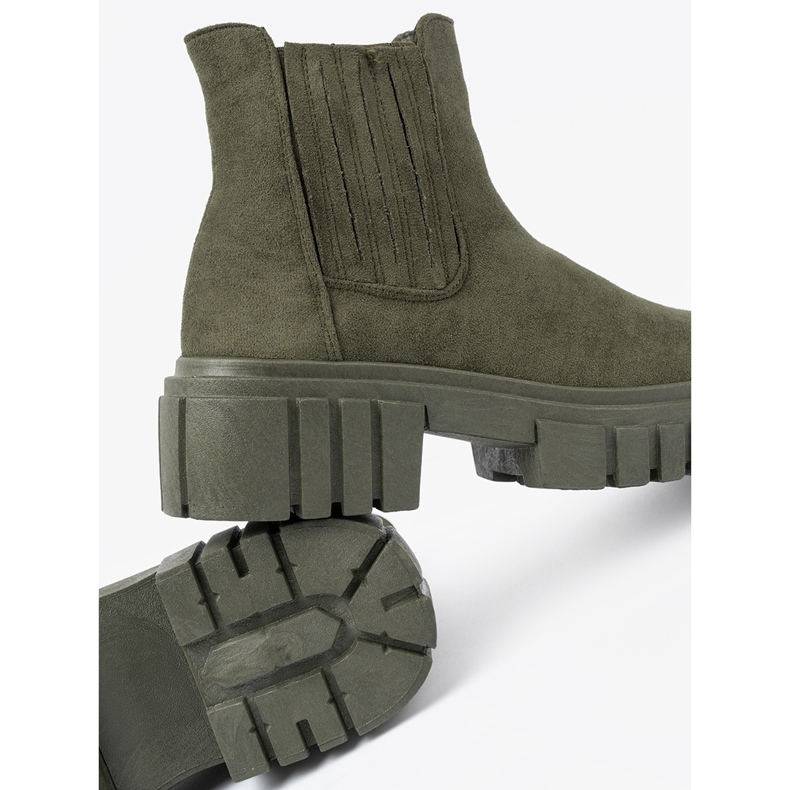 Shelvt Stivali verdi con inserti flessibili verde 1