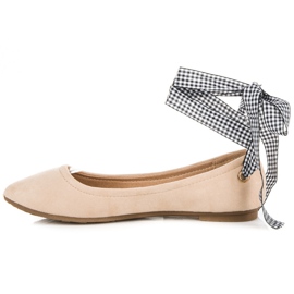 Ch. Creation Ballerine in camoscio con fiocco marrone 1