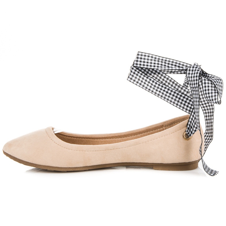 Ch. Creation Ballerine in camoscio con fiocco marrone 1