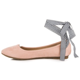 Ch. Creation Ballerine in camoscio con fiocco rosa 1