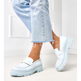 Mocassine blu realizzate in serafina ecologica 2