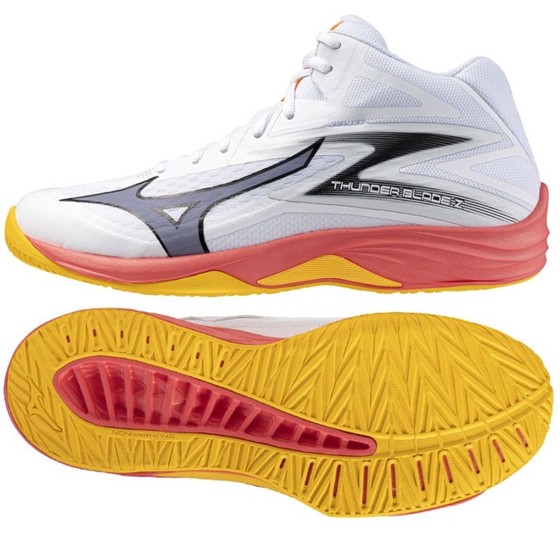 Scarpe a lama Mizuno Thunder con Mid V1GA237598 bianco 1