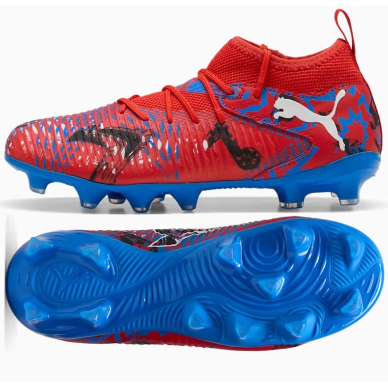 PUMA Future 8 Match Playmakers JR FG/AG 108750-01 Scarpe rosso 1