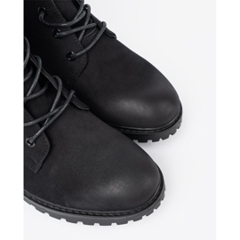 Shelvt Lavoratori neri alla moda con allacciatura decorativa nero 1