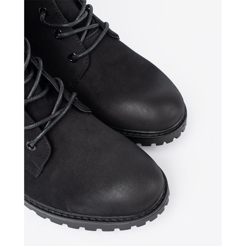Shelvt Lavoratori neri alla moda con allacciatura decorativa nero 1