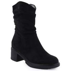 Stivali in pelle scamosciata femminile Black Potocki Z25-CN51303 nero 1