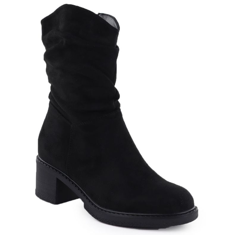 Stivali in pelle scamosciata femminile Black Potocki Z25-CN51303 nero 1