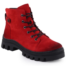 Stivali in pelle scamosciata femminile Red Potocki Z25-JE19317 rosso 1