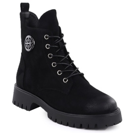 Stivali isolati di pelle scamosciata Black Potocki Z25-SZ12672 nero 1