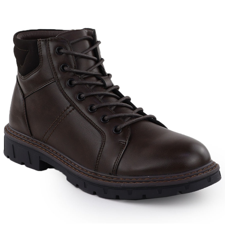 Stivali maschili isolati bruno cursori Vanhorn an71307 marrone 1