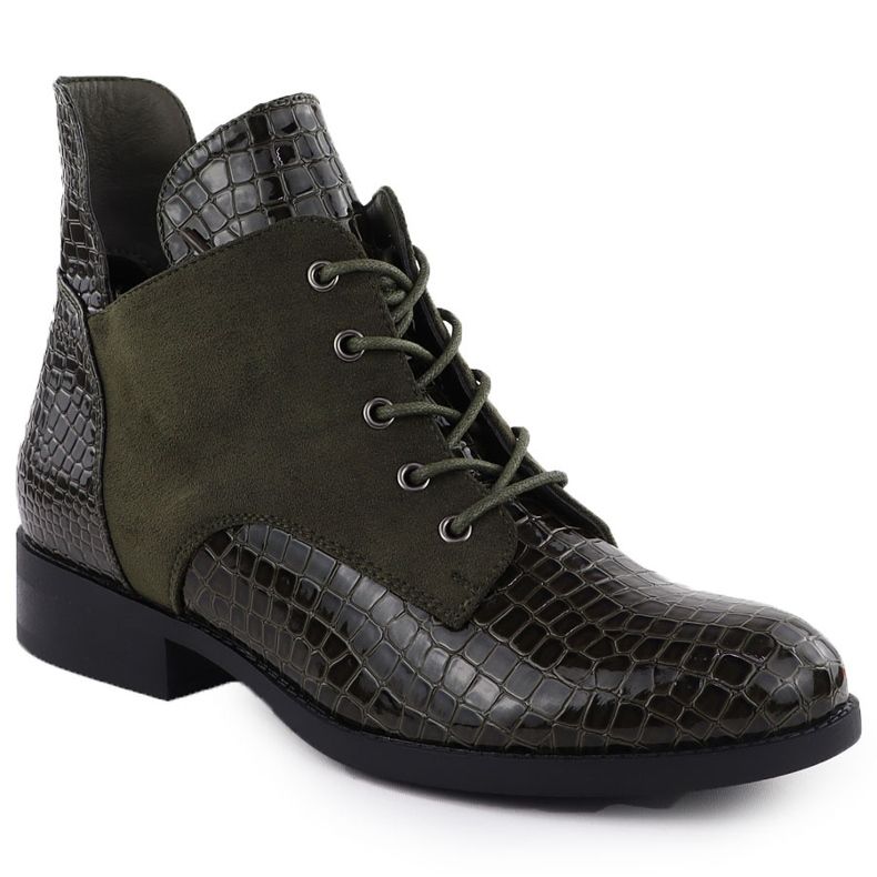 Stivali dipinti da donna Krokie Green Vinceza 26-16477 verde 1