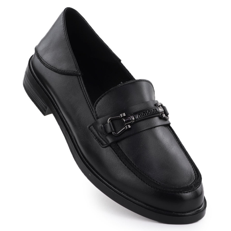 Scarpe in pelle da donna, mocassini neri, Vinceza 18112 nero 1
