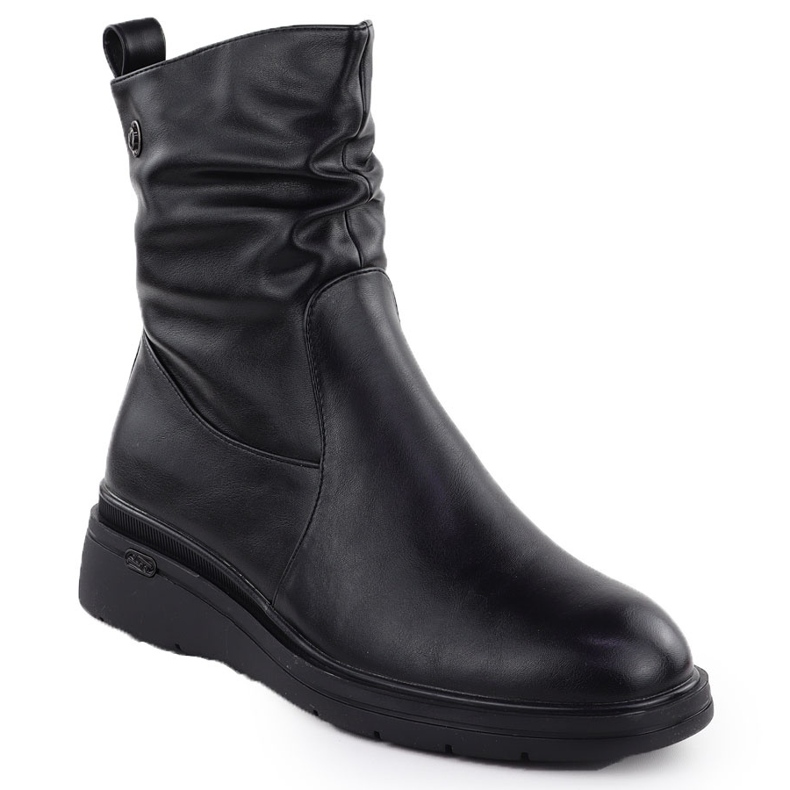 Stivali da donna con zeppe Black Vinceza 26-58557 nero 1