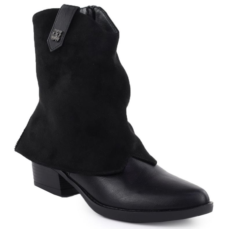 Jezzi Stivali da donna Black Cowboy Boots RMR2382-10 1