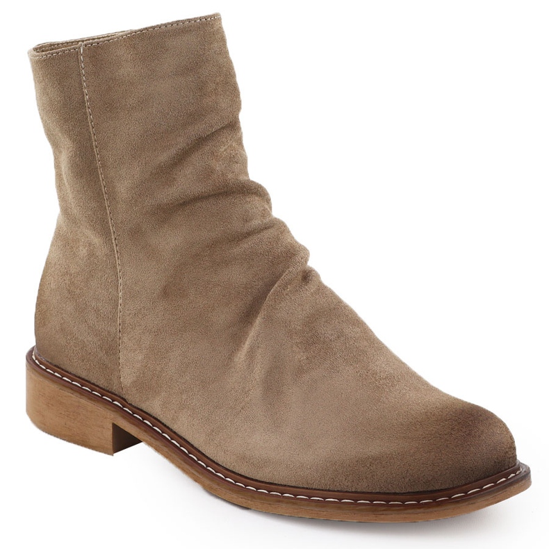 Stivali in pelle scamosciata da donna Brown Potocki Z25-SZ12716 beige 1