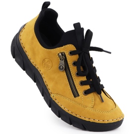 Scarpe da donna comodo Rieker giallo 55073-68 1