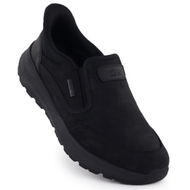 Scarpe in pelle impermeabile, Rieker nero Shoed maschile 06052-00 1