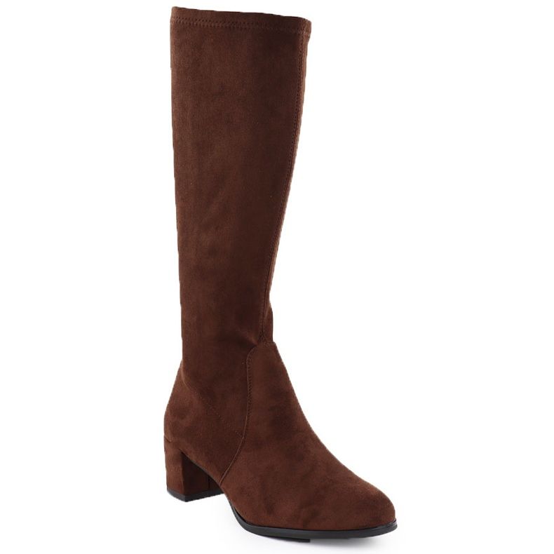 Stivali marroni in pelle scamosciata femminile Sergio Leone KZ205 1