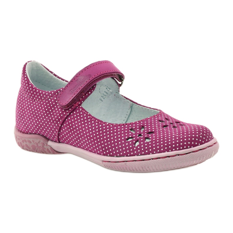 Ballerine da bambina fiori Ren But 3285 rosa bianco 1