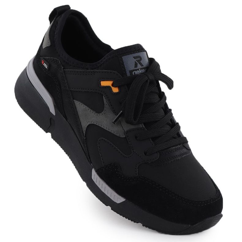 Scarpe sportive impermeabili nere Rieker U1403-01 1