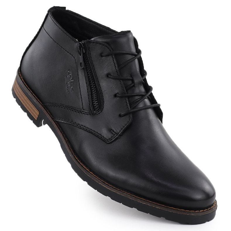Scarpe in pelle Nero Rieker14609-00 in pelle 1