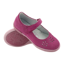 Ballerine da bambina fiori Ren But 3285 rosa bianca 3
