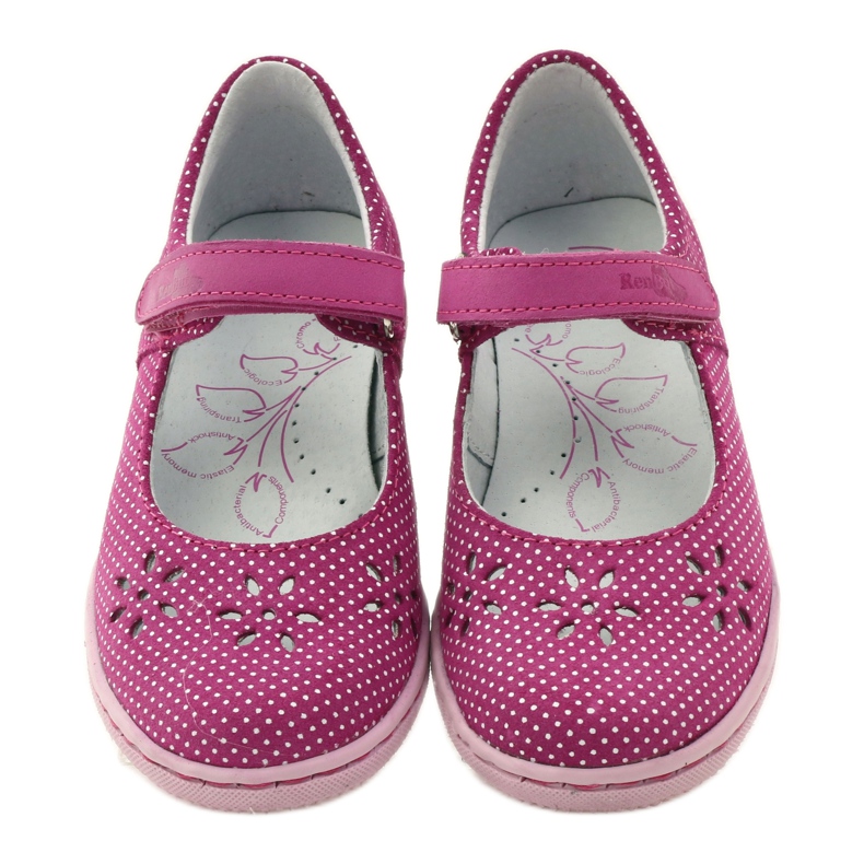 Ballerine da bambina fiori Ren But 3285 rosa bianca 4