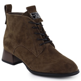 Tacchi alti in pelle da donna marrone Vinceza 66805 1