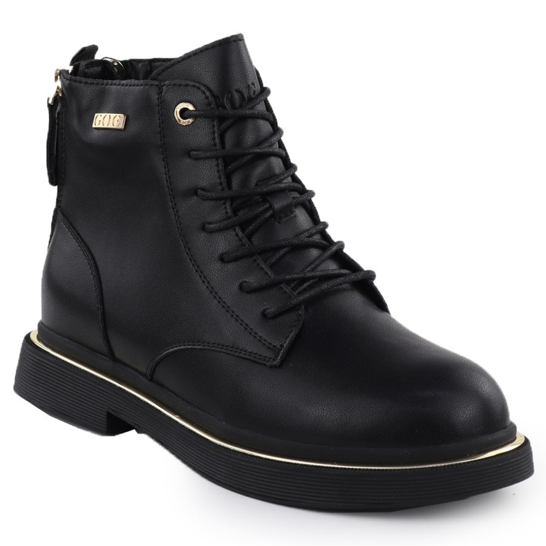 Stivali di pelle da donna Black Goe SS2N4101 nero 1