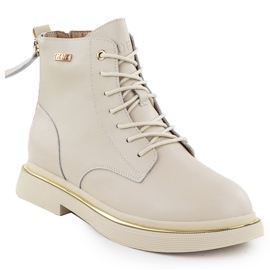 Stivali di pelle da donna Goe SS2N4101 beige 1