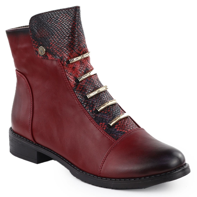 Stivali da donna Krok Burgundy Jezzi ASA62-16 rosso 1