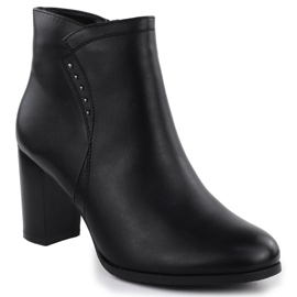 Stivali da donna in pelle sul pilastro isolato nero Sergio Leone BT25015 1