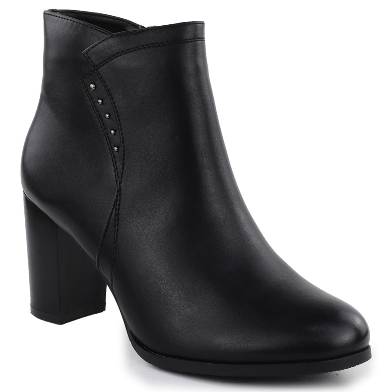 Stivali da donna in pelle sul pilastro isolato nero Sergio Leone BT25015 1