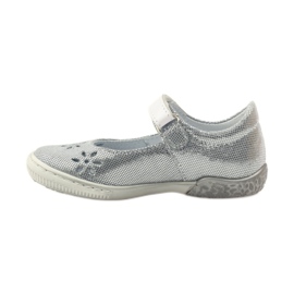 Ballerine da bambina fiori Ren But 3285 grigio 2
