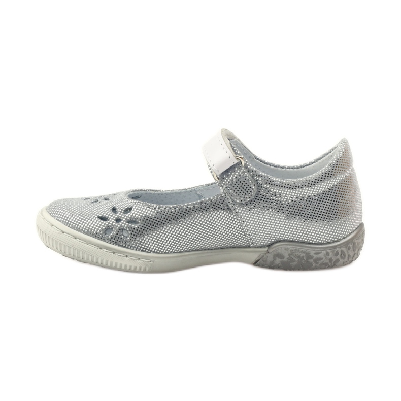 Ballerine da bambina fiori Ren But 3285 grigio 2