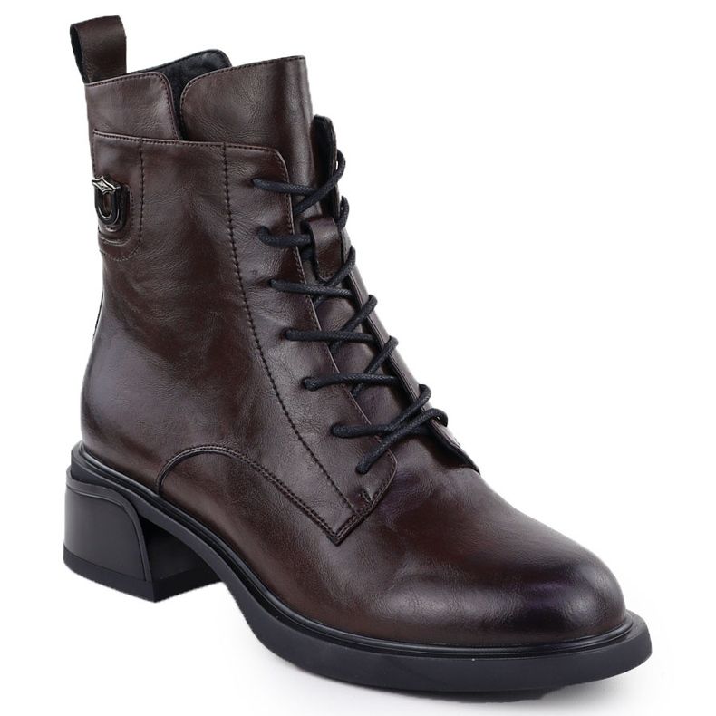 Stivali da donna in pelle Filippo DBT7369 Lavoratori marroni femminili 1
