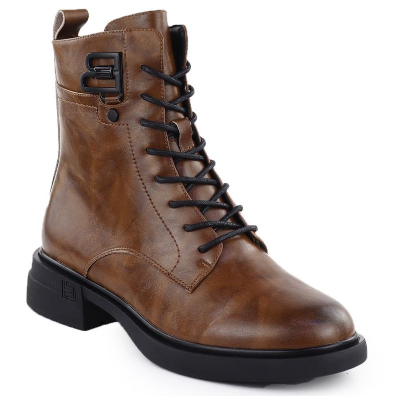Stivali da donna in pelle Filippo DBT7361 Lavoratori marroni femminili 1