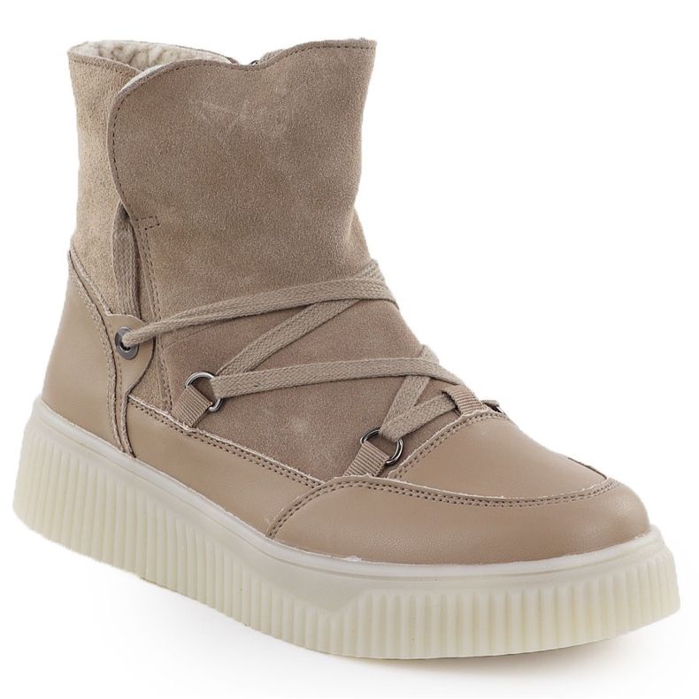 Stivali da donna in pelle beige filippo dbt7162 1