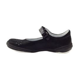 Ballerine da bambina fiori Ren But 4351 nero 2