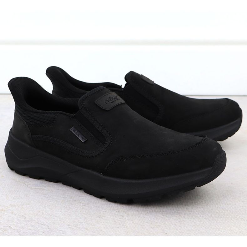 Scarpe in pelle impermeabile, Rieker nero Shoed maschile 06052-00 2