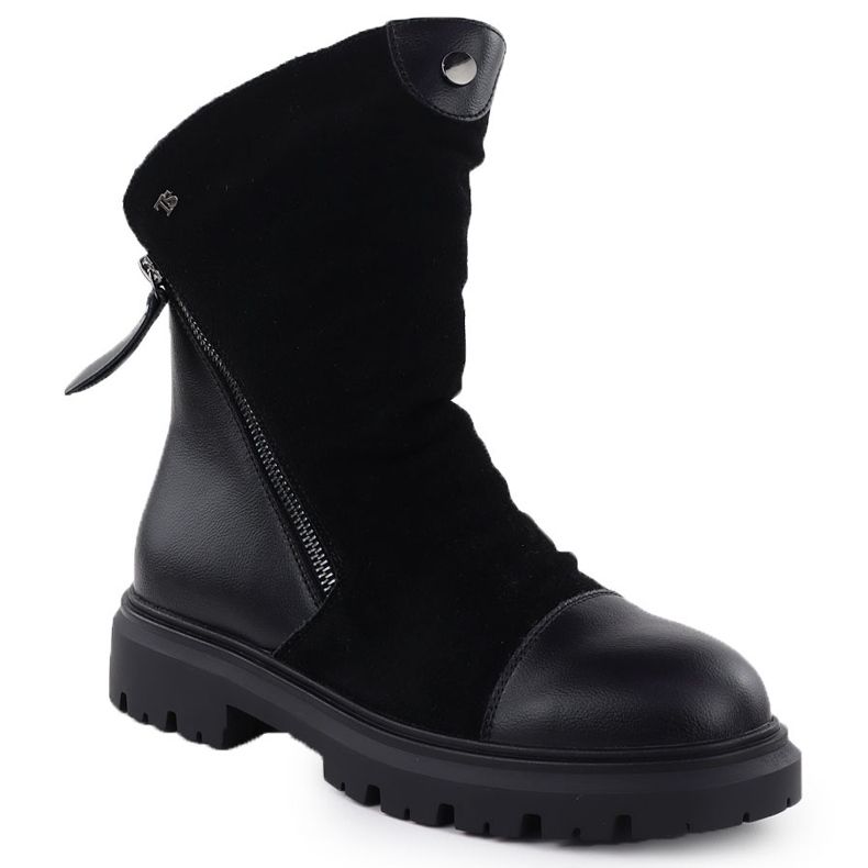 Stivali da donna in pelle sulla piattaforma Black T.Sokolski Z25-163 1