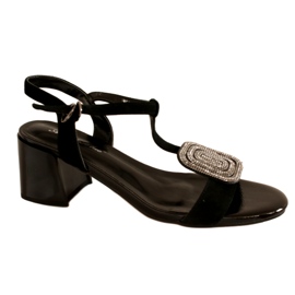 Angel Blue Sandali femminili angelo blu tn6415 tacchi alti neri nero 2