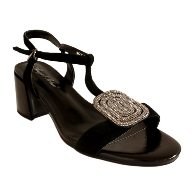 Angel Blue Sandali femminili angelo blu tn6415 tacchi alti neri nero 4