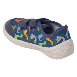 Pantofole per bambini Befado con motivi di dinosauri 908P011 blu 1
