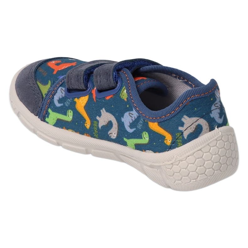 Pantofole per bambini Befado con motivi di dinosauri 908P011 blu 1
