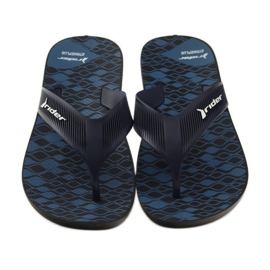 Ciabatte da uomo Rider 11073 blu navy nero 4