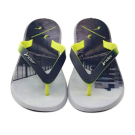 Infradito uomo Rider 10719 grigio giallo 4