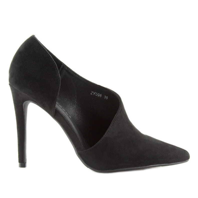 Décolleté nere asimmetriche su spilla ZY098 Black nero 1