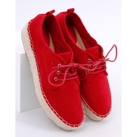 Espadrillas rosse da donna LL-118 Red rosso 1