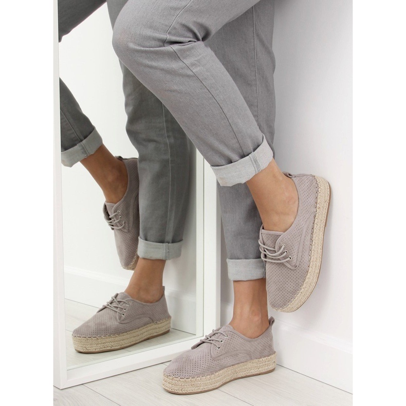 Espadrillas grigie da donna LL-118 Grigio 1